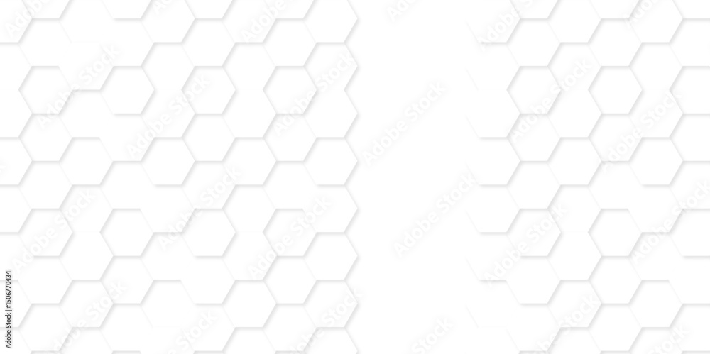 Poster digital technology background abstract hexagons background with lines. hexagon grid tech pattern. re