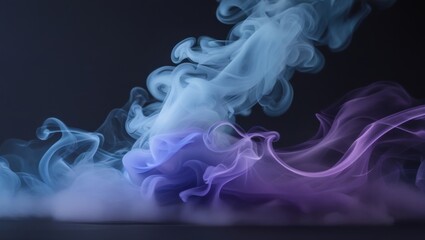 Fototapeta premium Gradient Blue to Purple Smoke Trails