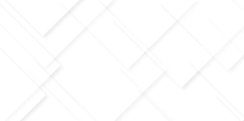Modern Abstract white background design with layers of textured white transparent material in triangle and squares shapes. White color technology concept geometric line vector background.