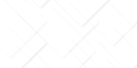 Modern Abstract white background design with layers of textured white transparent material in triangle and squares shapes. White color technology concept geometric line vector background.