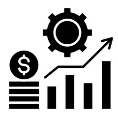 Financial Performance  Icon Element For Design	