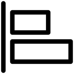 Align. Editable stroke vector icon.