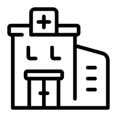 hospital line icon