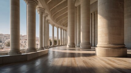 columns in the palace of fine arts