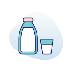 Milk Bottle Vector icon