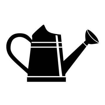 recommend clip art: Silhouette Watering Can Spout Garden Tool Icon Symbol