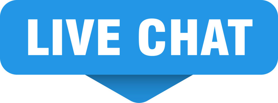 live chat sticker. live chat sign on transparent background