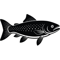 trout vector sihouette