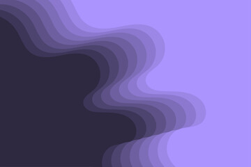 Bright paper cut vector background featuring flowing wavy shapes and layered curves in violet for trendy decoration