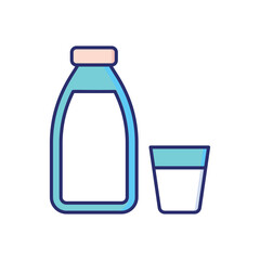 Milk Bottle Vector icon