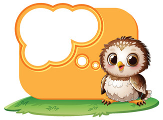 Cute Owl with Speech Bubble