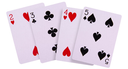 playing cards isolated
