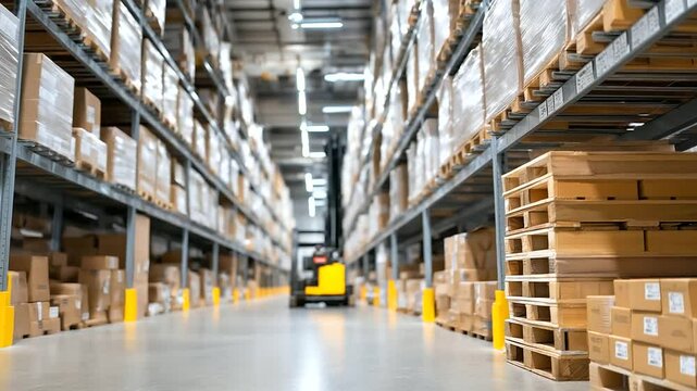 Streamlined warehouse operations showcasing systematic storage and precise inventory control.