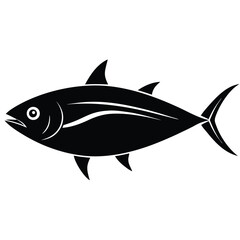 Fototapeta premium tuna fish vector sihouette
