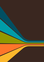 abstract background vector illustration. 1970s background pattern. Vintage, warm, dark colors 