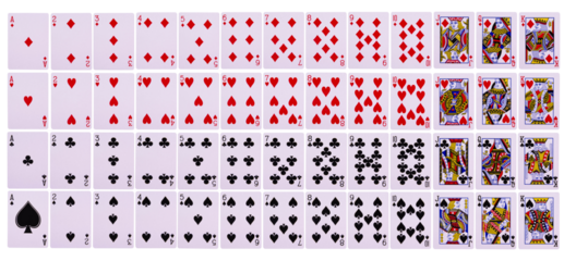 playing cards isolated