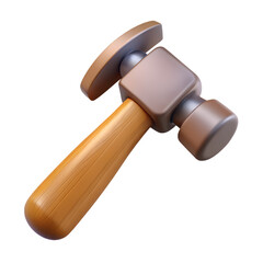 3d hammer with wooden handle