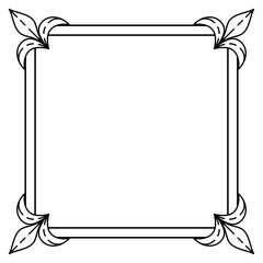 Obraz premium Floral frame in baroque style. Decorative curling plant.