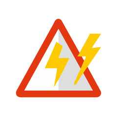 High Voltage Warning Sign Vector - Danger Caution Symbol