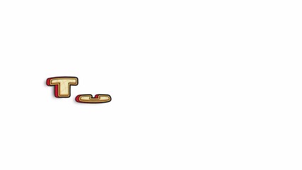 Tuesday Text Animation in a vibrant red and yellow font. Suitable for social media posts, event promotions, calendar designs, and educational materials.