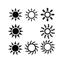 A versatile collection of sun icons and symbols, perfect for design projects