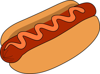 hot dog vector illustration