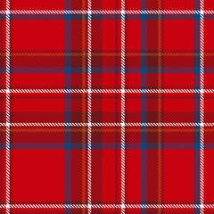 Red, Blue, and White seamless plaid pattern background for textile design .Perfect for textile or print design. vector illustration.