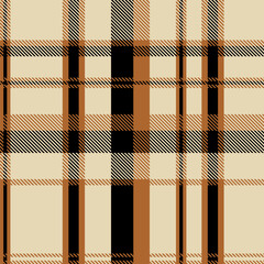 Brown and Black seamless plaid pattern background for textile design .Perfect for textile or print design. vector illustration.