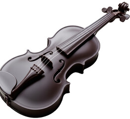 Obraz premium Dark Violin on White Surface, transparent background png