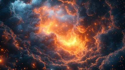 Abstract colorful space nebula illustration