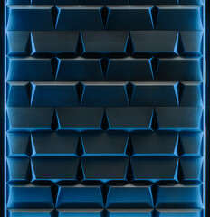 Fototapeta premium abstract geometric shape and lights, building facade, abstract architectural detail, urban background, design element