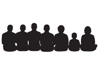  FAMILY SITTING SILHOUETTE