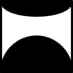 Square pixel geometric shapes. Design digital element