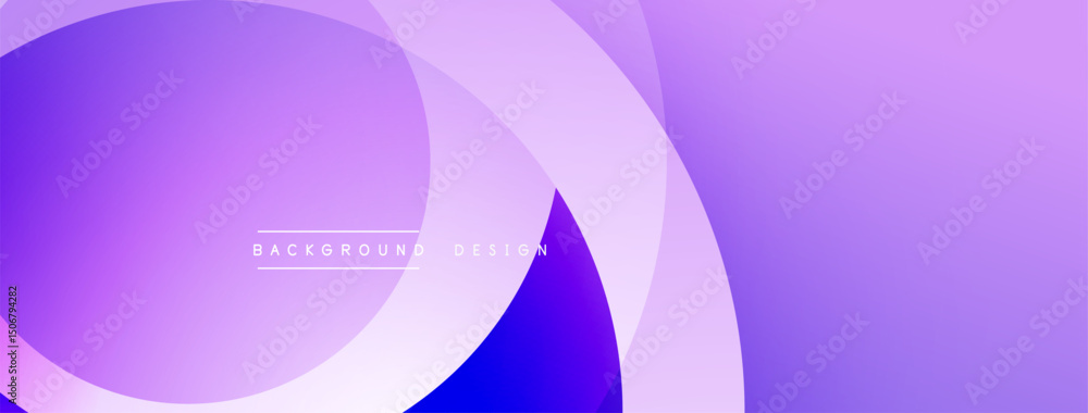 Poster Abstract purple background. Overlapping circles create dynamic gradient effect. Modern design element for digital projects.