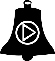 Notification bell icon , alert icon for incoming inbox message, ringing bell icon set with alert and reminder symbols. Includes mobile and web app elements, perfect for social media, messages, updates