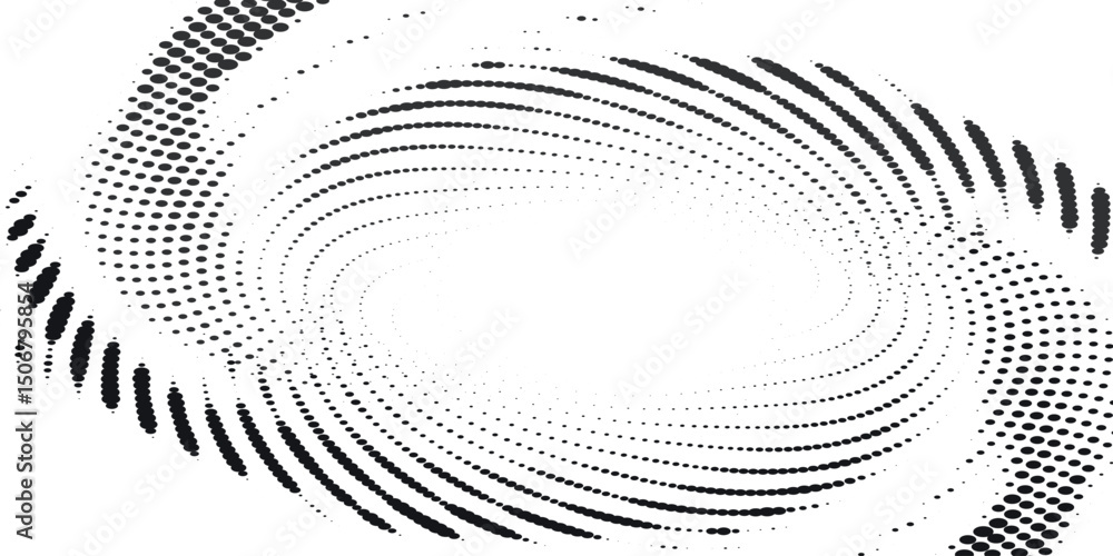 Aufkleber 3d blue techno background. big data visualization on dark space with dotted lines shape effect decor
