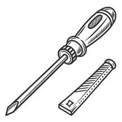 Fototapeta premium fire starter magnesium rod and scraper clean ve
