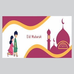 beautiful eid-mubarak festival banners