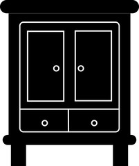 Sideboard Line icon, Design, Home efficiency storage cabinet Vector template, House Improvement Pixel perfect, Editable stroke. used for Logo, Sign, Symbol. Furniture. Wardrobe, Bedside decoration,