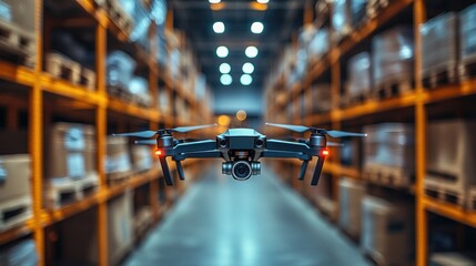 Drone warehouse interior logistics