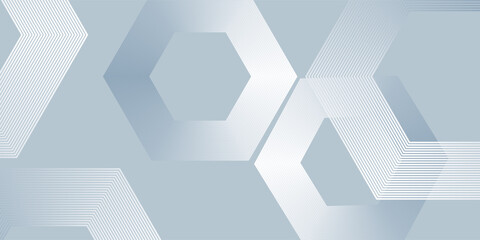 White abstract with dynamic wavy hexagon texture. suitable for wallpaper abstract modern