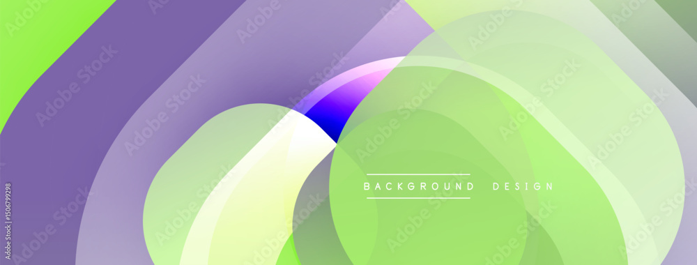 Poster abstract flowing shapes, vibrant colors, modern design. gradient layers create dynamic visual effect