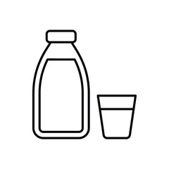 Milk Bottle Vector icon