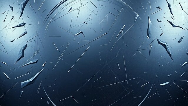 Abstrakter, dunkler metallischer Hintergrund mit Kratzspuren und Schrammen &ndash; futuristisches Design in k&uuml;hler Stahloptik. Perfekt f&uuml;r Technik- oder Sci-Fi-Projekte.