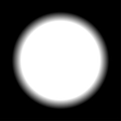 Vector view through telescope effect with blurred edges on transparent background
