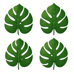 A seamless vector illustration of green leaves
