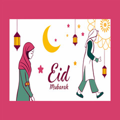 beautiful eid-mubarak festival banners