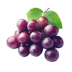 Juicy Red Grapes A Vibrant Cluster of Freshness isolated on transparent background