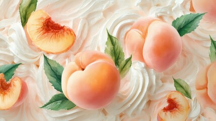 National Peaches and Cream Day, illustration