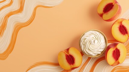 National Peaches and Cream Day, illustration